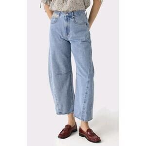 Hunter Bell Mabel Barrel Jeans Vintage Denim Floral Pocket Size 6